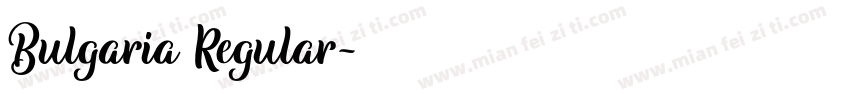 Bulgaria Regular字体转换